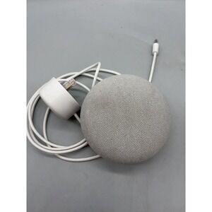 Google Nest Mini (Gen 2) (H2C) Smart Speaker & Cable - Chalk - Tested